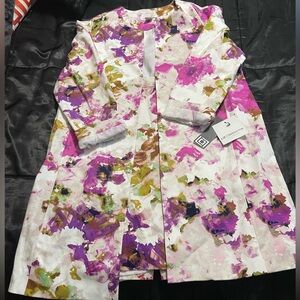 Liz Claiborne Colorful Patterned Coat and matching skirt